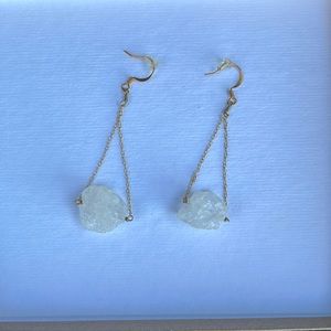 Quartz dangle earrings